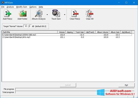Screenshot MP3Gain für Windows 8.1