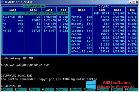 Screenshot Norton Commander für Windows 8.1