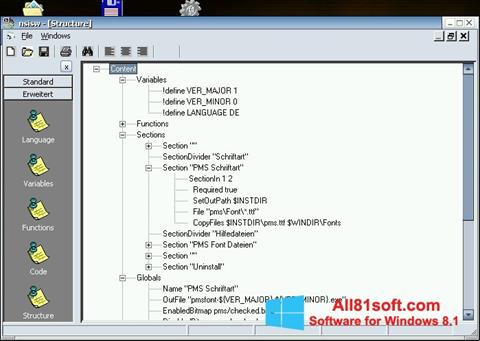 Screenshot NSIS für Windows 8.1