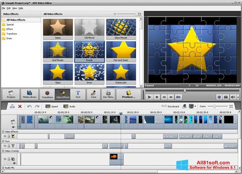 Screenshot AVS Video Editor für Windows 8.1