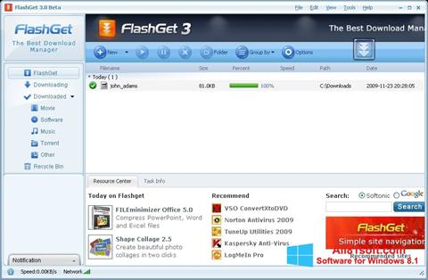 Screenshot FlashGet für Windows 8.1