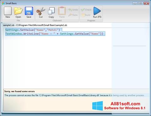 Screenshot Small Basic für Windows 8.1