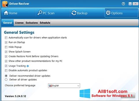 Screenshot Driver Reviver für Windows 8.1