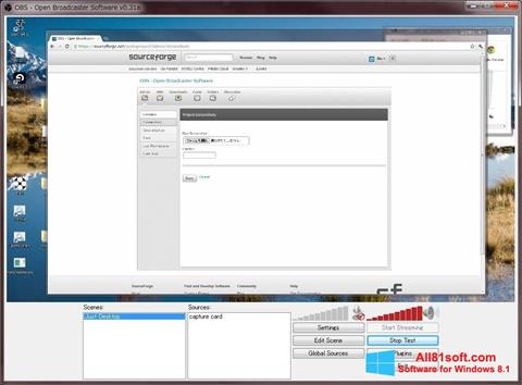 Screenshot Open Broadcaster Software für Windows 8.1