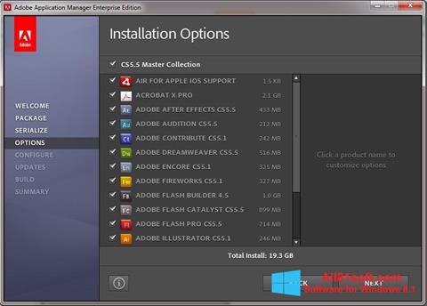 Screenshot Adobe Application Manager für Windows 8.1