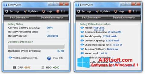 Screenshot BatteryCare für Windows 8.1