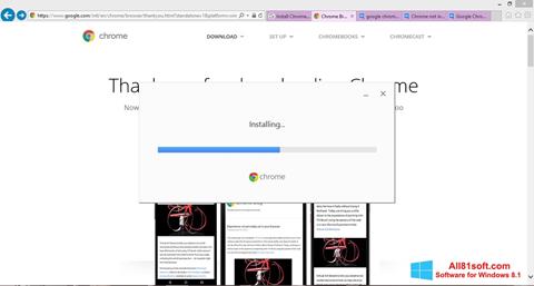 Screenshot Google Chrome Offline Installer für Windows 8.1