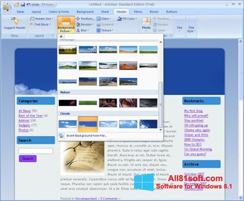 Screenshot Artisteer für Windows 8.1