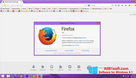 Screenshot Mozilla Firefox Offline Installer für Windows 8.1