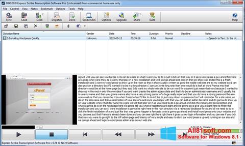 Screenshot Express Scribe für Windows 8.1