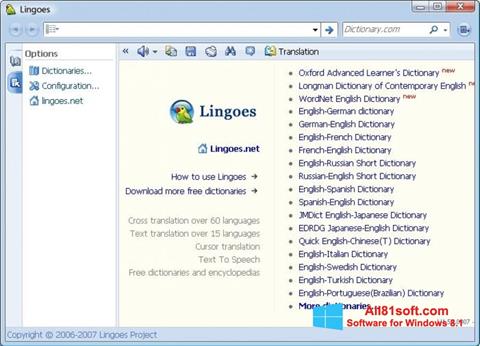 Screenshot Lingoes für Windows 8.1