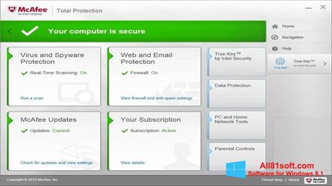 Screenshot McAfee Total Protection für Windows 8.1