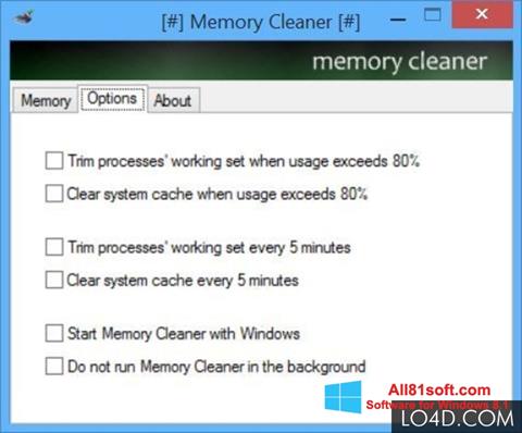 Screenshot Memory Cleaner für Windows 8.1