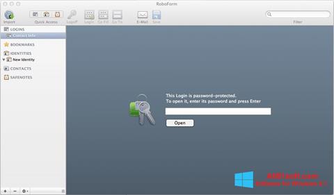 Screenshot RoboForm für Windows 8.1