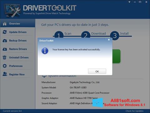 Screenshot Driver Toolkit für Windows 8.1
