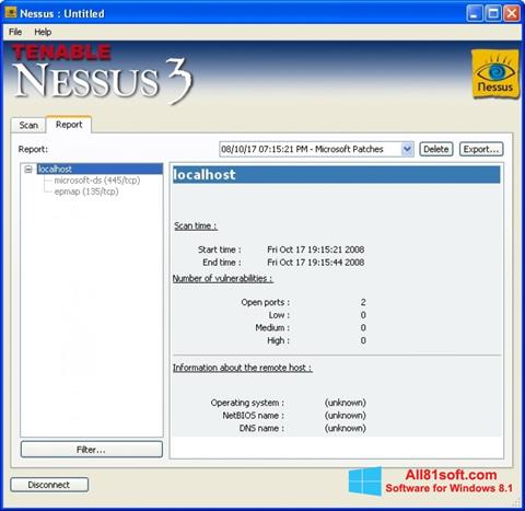 Screenshot Nessus für Windows 8.1