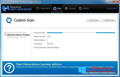 Screenshot Malwarebytes Anti-Malware für Windows 8.1