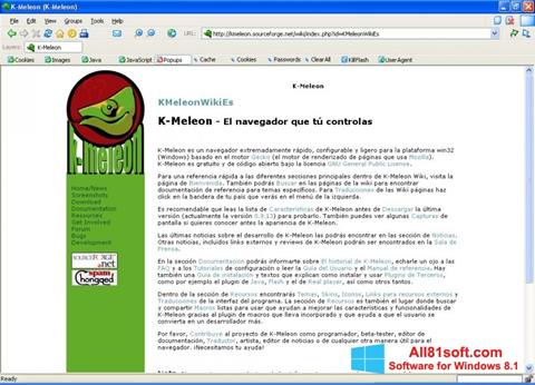 Screenshot K-Meleon für Windows 8.1