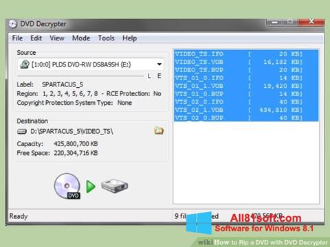 Screenshot DVD Decrypter für Windows 8.1