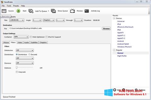 Screenshot HandBrake für Windows 8.1