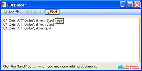 Screenshot PDFBinder für Windows 8.1