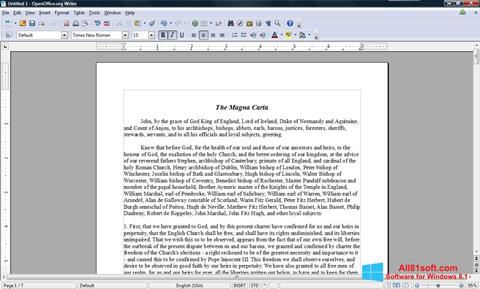 Screenshot OpenOffice für Windows 8.1