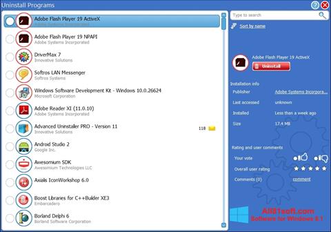 Screenshot Advanced Uninstaller PRO für Windows 8.1