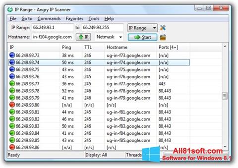 Screenshot Angry IP Scanner für Windows 8.1