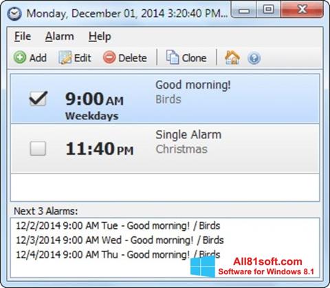 Screenshot Free Alarm Clock für Windows 8.1
