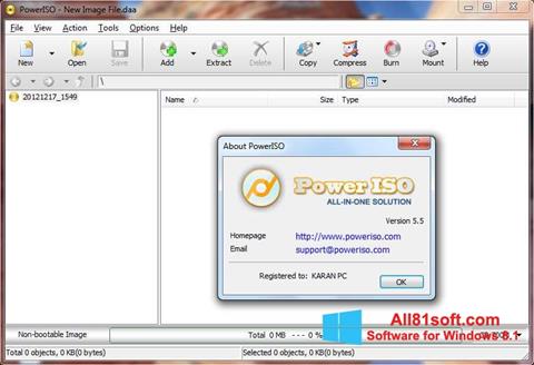 Screenshot PowerISO für Windows 8.1