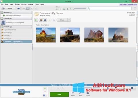 Screenshot Picasa für Windows 8.1