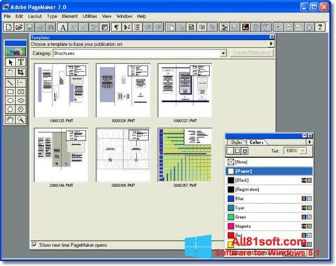 Screenshot Adobe PageMaker für Windows 8.1