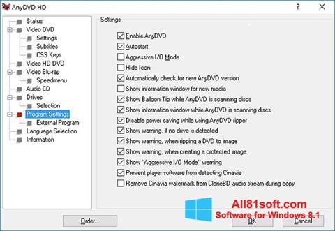 Screenshot AnyDVD für Windows 8.1