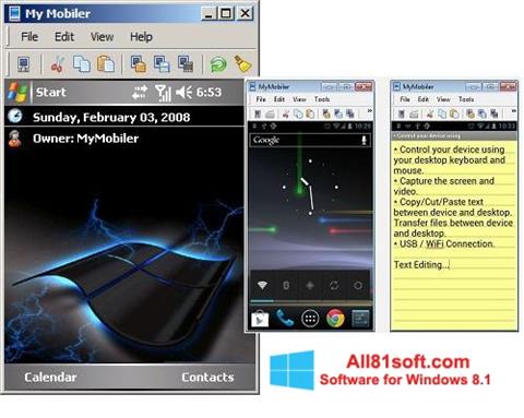 Screenshot MyMobiler für Windows 8.1