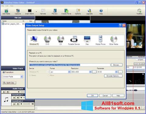 Screenshot VideoPad Video Editor für Windows 8.1