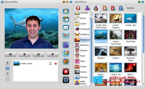 Screenshot WebcamMax für Windows 8.1