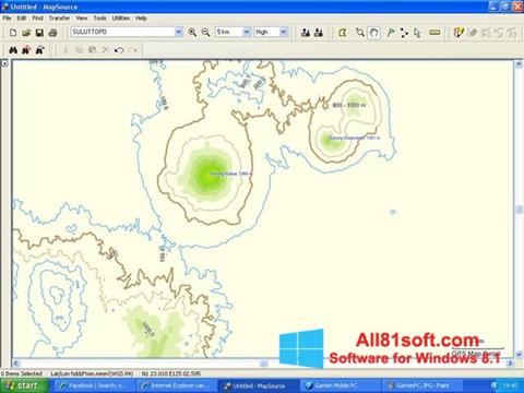 Screenshot MapSource für Windows 8.1