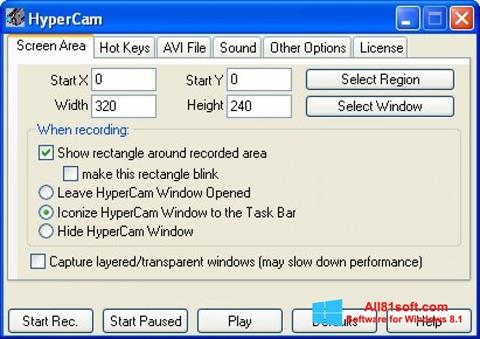 Screenshot HyperCam für Windows 8.1