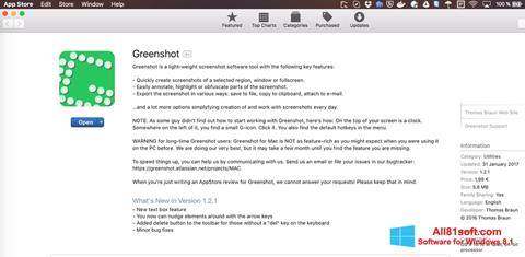 Screenshot Greenshot für Windows 8.1