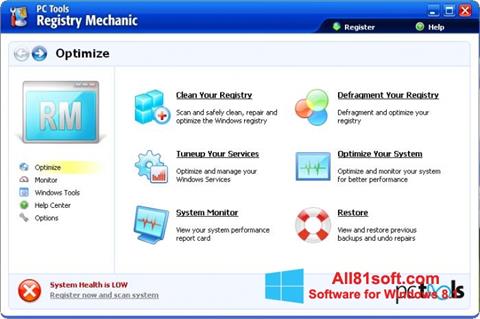 Screenshot Registry Mechanic für Windows 8.1