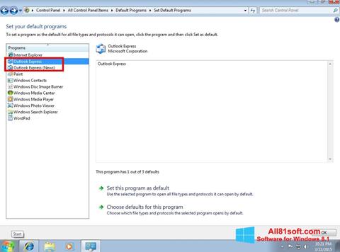 Screenshot Outlook Express für Windows 8.1