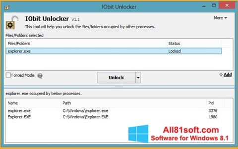 Screenshot IObit Unlocker für Windows 8.1