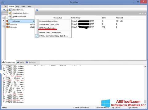 Screenshot Proxifier für Windows 8.1