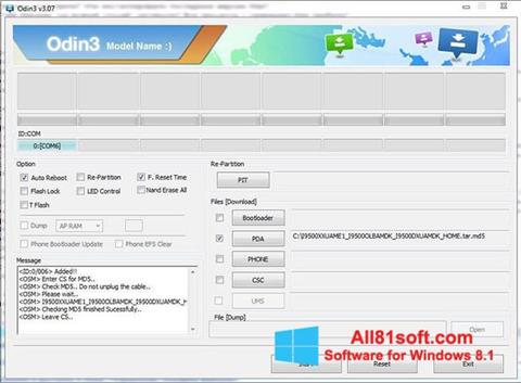 Screenshot Odin für Windows 8.1