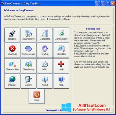 Screenshot EasyCleaner für Windows 8.1