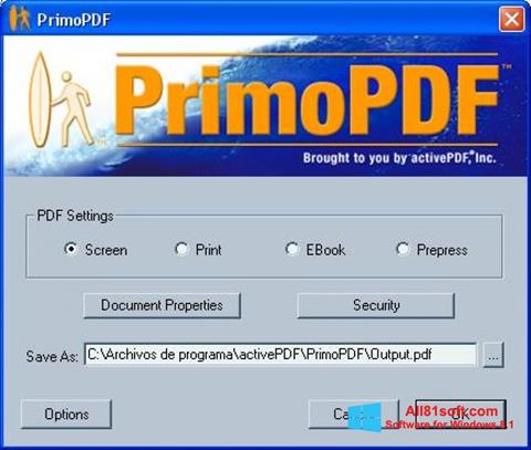 Screenshot PrimoPDF für Windows 8.1