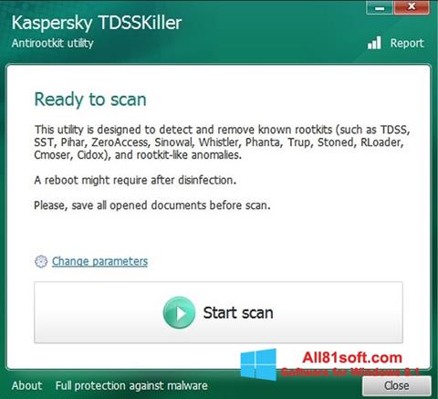 Screenshot Kaspersky TDSSKiller für Windows 8.1