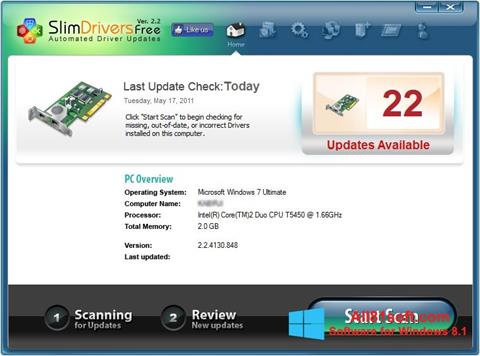 Screenshot SlimDrivers für Windows 8.1