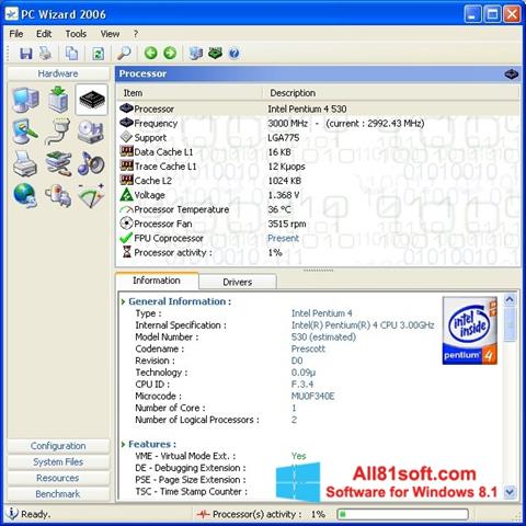 Screenshot PC Wizard für Windows 8.1