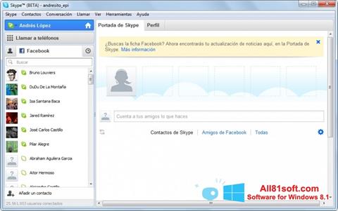 Screenshot Skype Beta für Windows 8.1